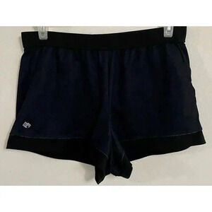 ZELOS Shorts Women's Size L Blue Marble Black‎ Print Running Walking￼See Notes